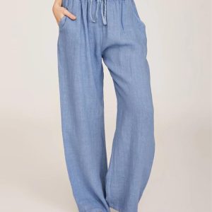 Women's Lightweight Loose Wide Pants - S/3XL