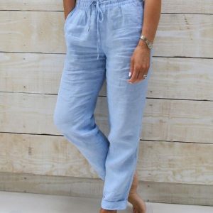 Loose Drawstring Casual Casual Pants