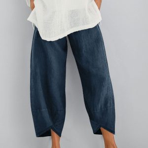 Women Cotton Pants Spring Summer Casual Pants